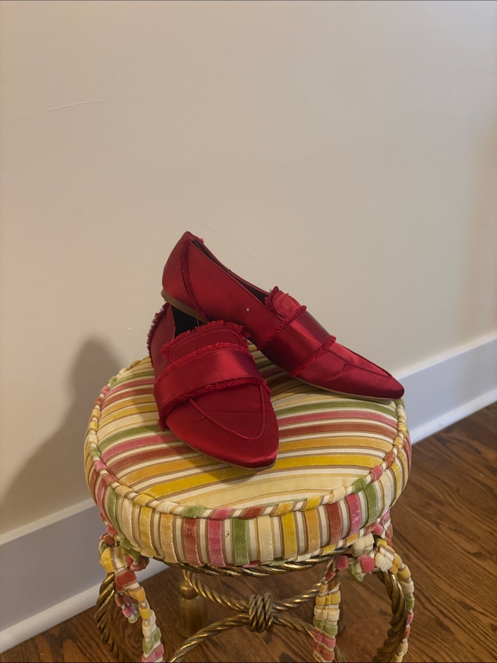 Lord and Taylor satin loafer